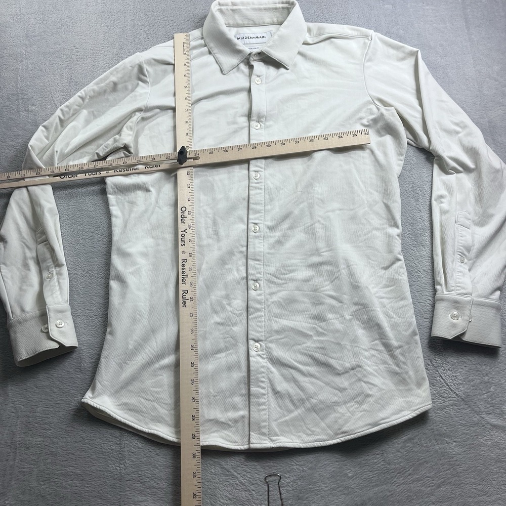 Mizzen+Main Solid White Button Down Performance M… - image 5